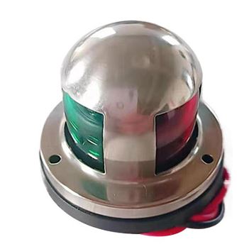 (image for) Stainless Steel Red Green Sailing Signal Lamp, Signal Sidelights, Running Lights for Boat Yacht Marine?fishing boat, speed boat and other boats.